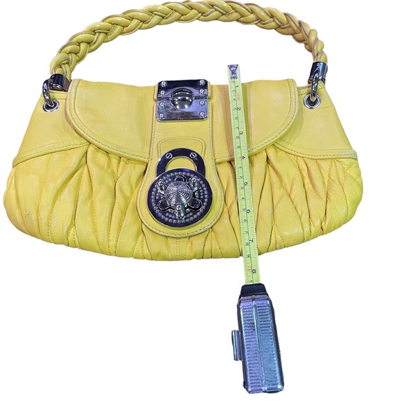 STEVE MADDEN Vintage Bright Yellow Purse W/ Braided Strap - Picture 6 of 16